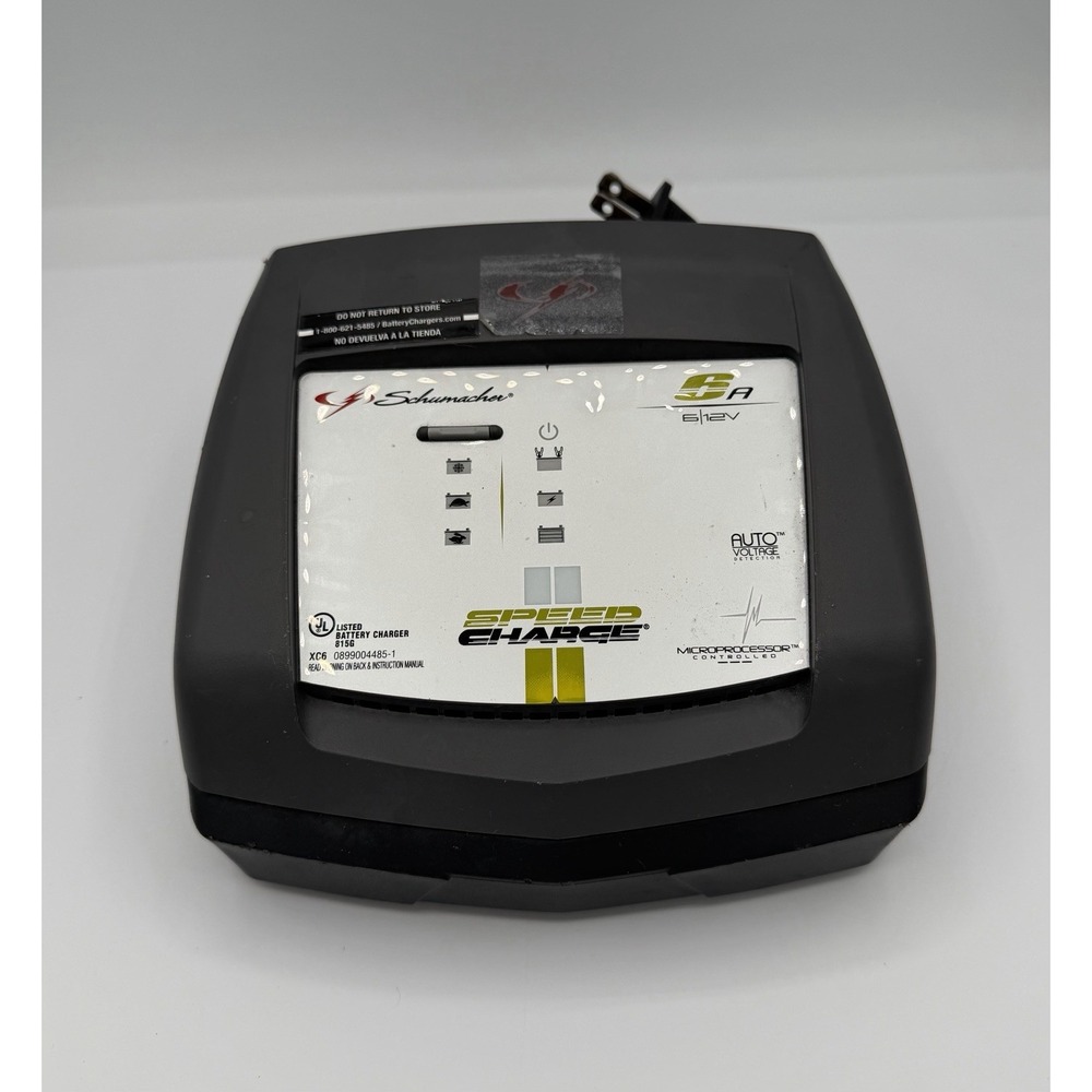 Schumacher 6 Amp 6/12V Battery Charger Speed Charge Microprocessor Controlled